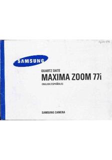 Samsung Maxima 77 i manual. Camera Instructions.